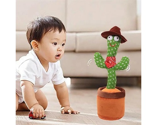 Танцующий кактус Повторюшка в шляпе