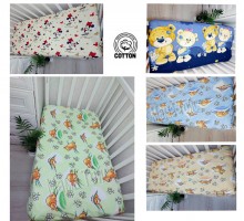 Непромокальний наматрацник у дитяче ліжечко 120 х 60 на резинці Бязь-махра