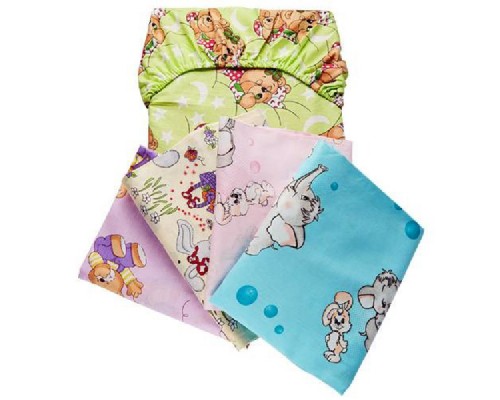 Простынь в детскую кроватку на резинке. Хлопок 100 %