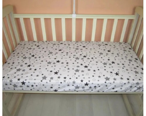 Простынь в детскую кроватку на резинке. Хлопок 100 %