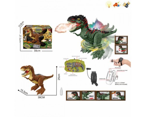 Динозавр Дракон на радіокеруванні з сенсорним браслетом, Ходить, Пускає дим (005-3)