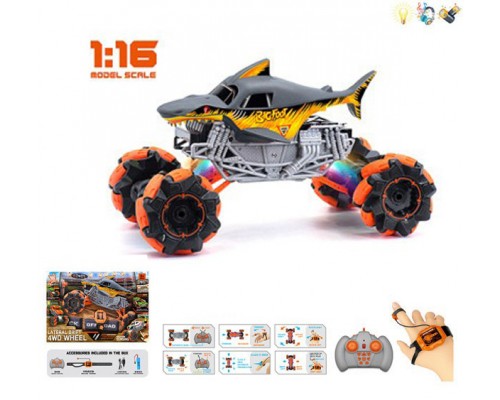 Машина на радіокеруванні всюдихід Акула, пульт + браслет управління рукою ( K16-A2S)