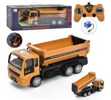 Грузовик самосвал на радиоуправлении 30 см. Свет фар, подвижный кузов (690)