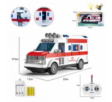 Машина на радиоуправлении с аккумулятором Скорая помощь, 22 см (886-5)