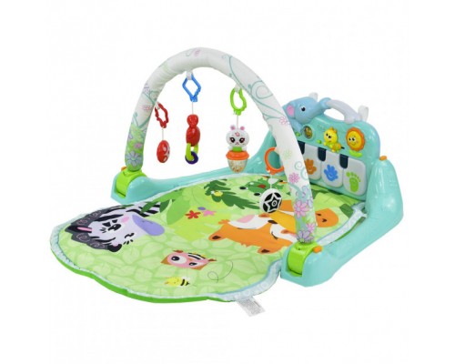 Коврик Пианино для младенца, Дуга светится, подвески игрушки (1102)