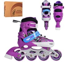 Детские раздвижные Ролики A 4143-S-V (31-34) Фиолетовые