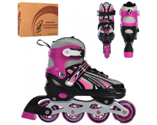 Детские раздвижные Ролики A 4146-M-P (35-38) Розовые