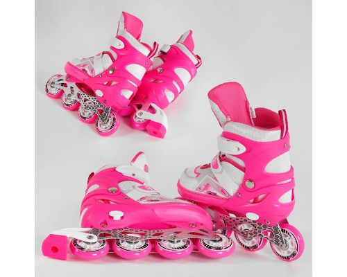 Розсувні колеса Best Roller Поліуретан, переднє світиться розмір 38-42 Рожеві