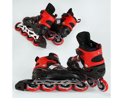 Розсувні колеса Best Roller Поліуретан, переднє світиться розмір 38-42 Червоні з чорним