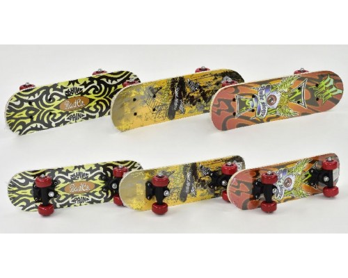 Дитячий дерев'яний скейт із малюнком, 43см. (22223)