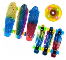 Скейт Пенні борд колеса Світяться. Голограма 55 см (NEO PRO)