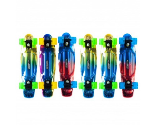 Скейт Пенні борд колеса Світяться. Голограма 55 см (NEO PRO)