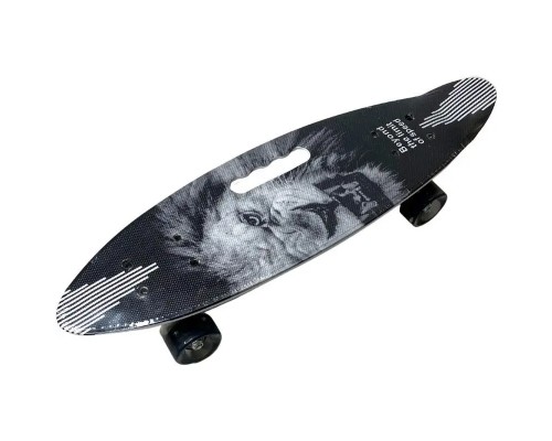 Скейт Пенні борд з ручкою Круізер 60 см, колеса PU Світяться (32040)