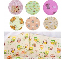 Защита в детскую кроватку. 4 бортика Хлопок 100%