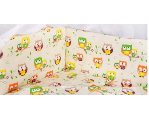 Защита в детскую кроватку. 4 бортика Хлопок 100%